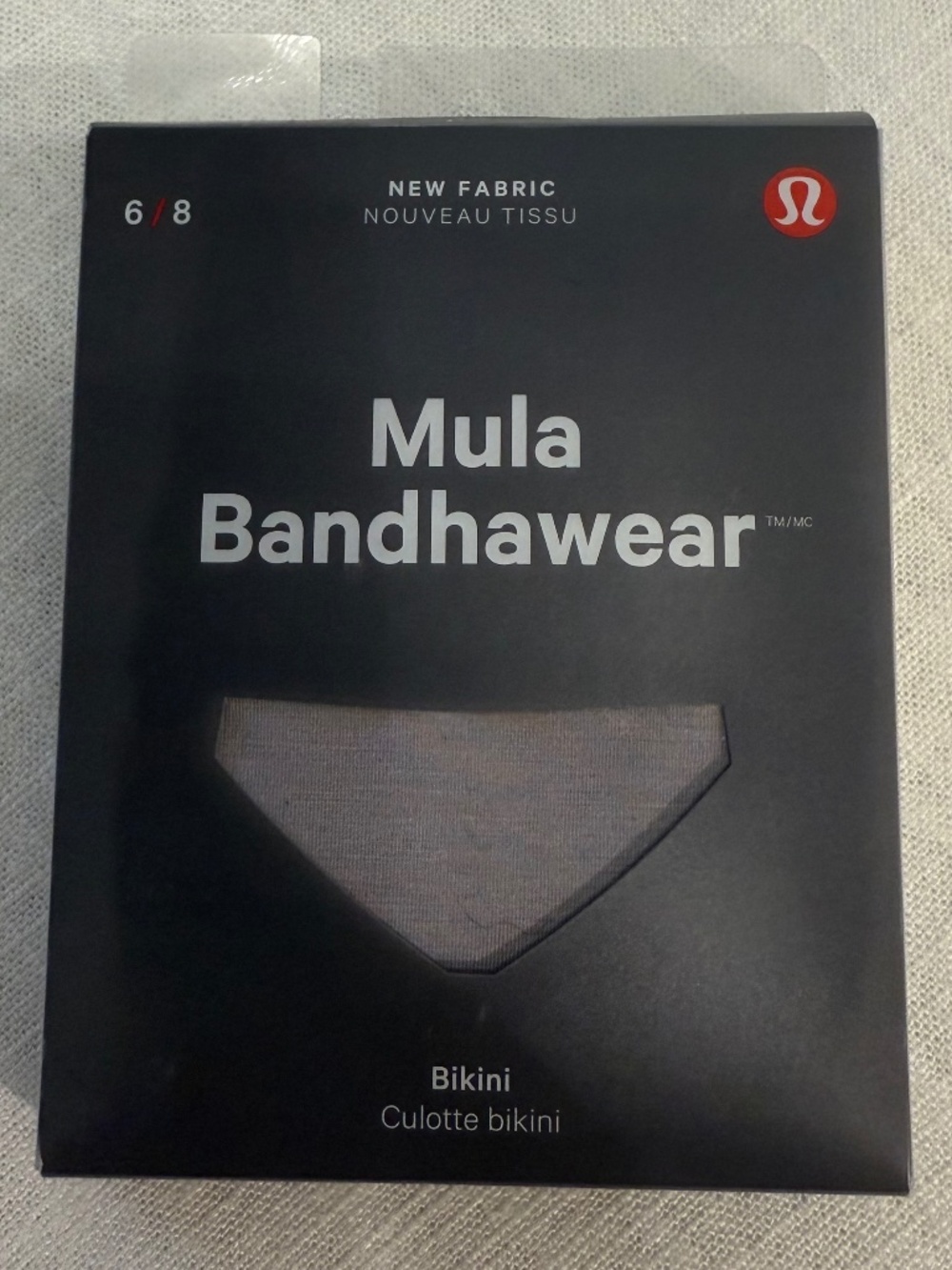 Brand New Lululemon "Mula Bandhawear" Gray Bikini Underwear, Size Medium or 6/8